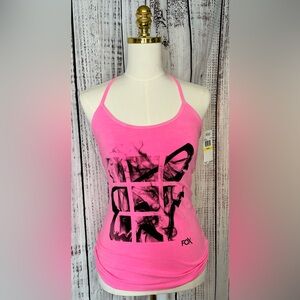 🔥 Fox Racing Hot Pink Graphic Racerback Tank | NWT | Medium 🔥
